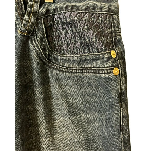 Coggi Australian Men's Embellished Denim Jeans 40 x 34 Medium Wash Applique - Picture 4 of 8